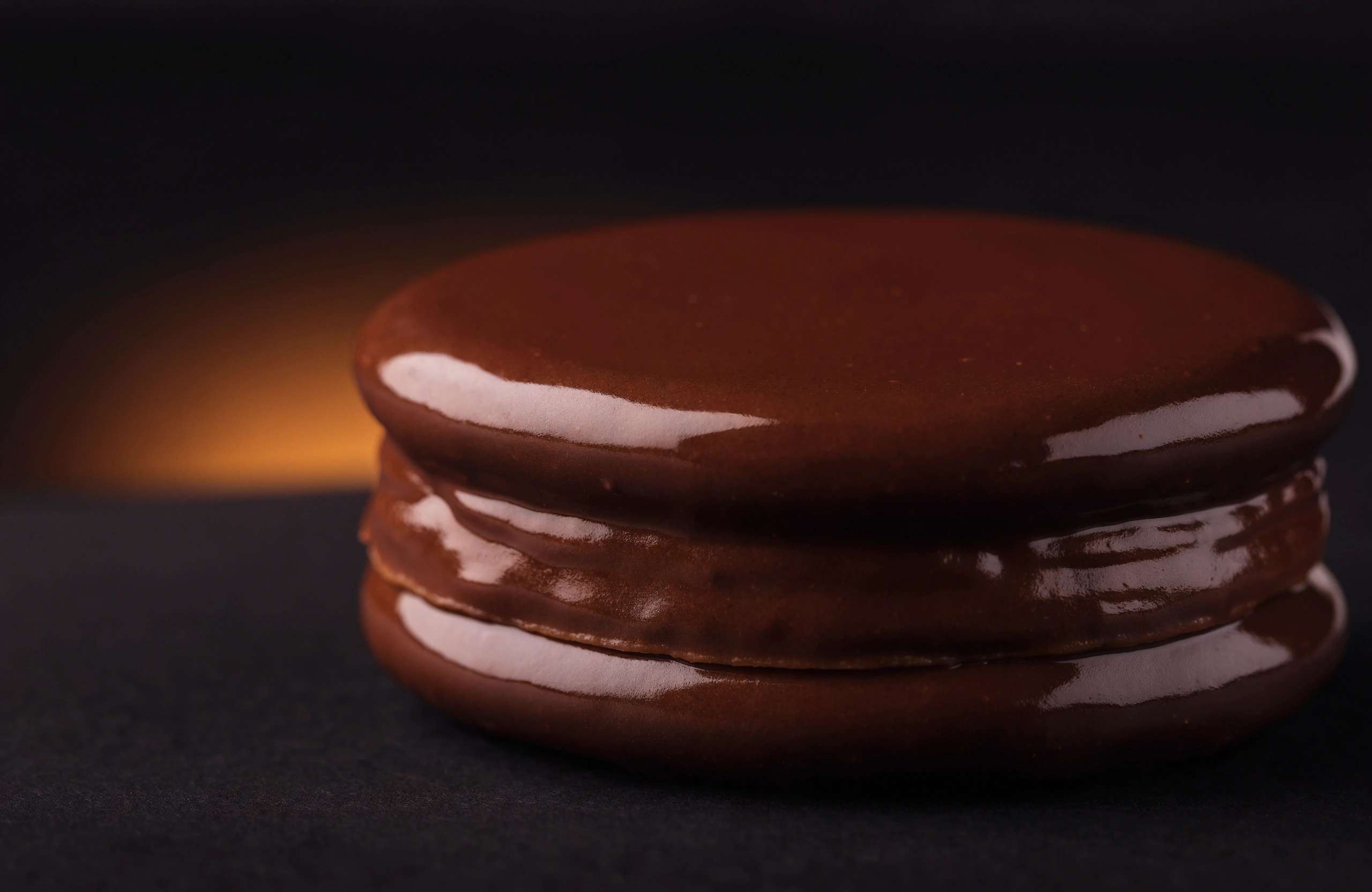 Alfajor argentino clássico com cobertura de chocolate semiamargo